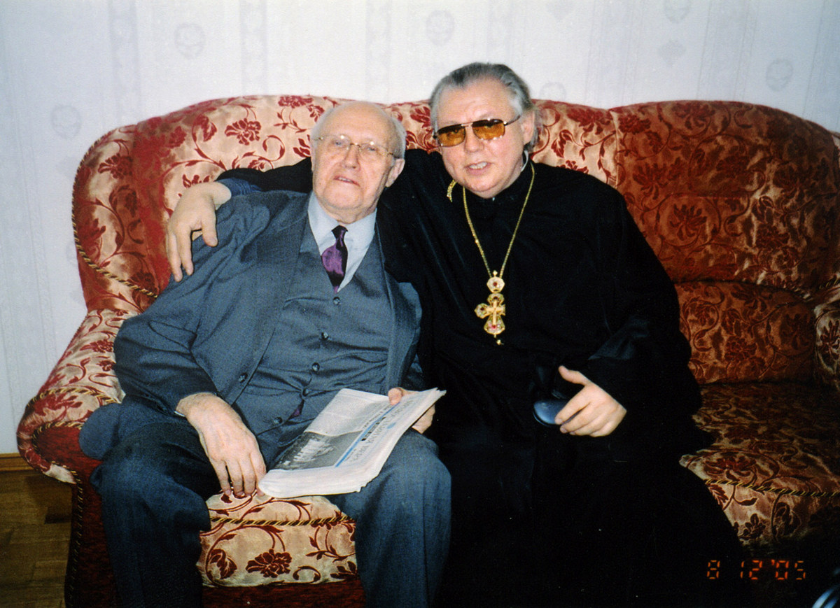 М.Л. Ростропович и о. Лазарь Новокрещеных, 8 декабря 2005 года