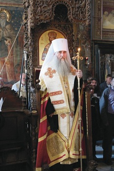 Митрополит Лонгин в монастыре Зограф, 2014 год Митрополит Лонгин в монастыре Зограф, 2014 год