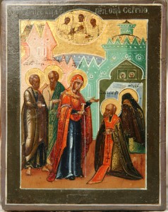 Явление Божией Матери прп. Сергию. Икона из Свято-Троицкого собора Саратова