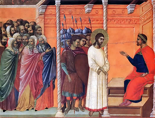 Иудейские первосвященники предают Христа Пилату