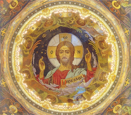Купольная мозаика «Пантократор» (Н.Н.Харламова). Храм «Спас на крови» г. Санкт-Петербург