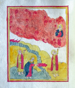 Иллюстрация к службе пророку Илие. Трезвоны старообрядческие, конец XVIII века