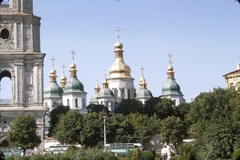 Софийский собор в Киеве, музей-заповедник, 1964 г. Фото Жака Дюпакье