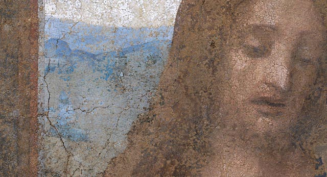 Фрагмент фрески Леонардо да Винчи «Тайная вечеря», 1495—1498 гг. 