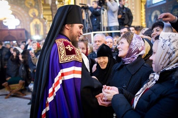 Первое архипастырское благословение. Николо-Угрешский монастырь, 19 декабря 2011 года
