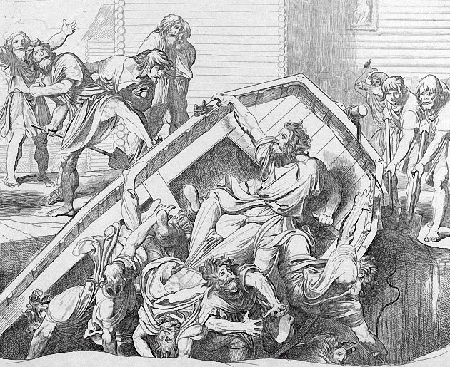 Ф.А. Бруни. Первая месть княгини Ольги древлянам