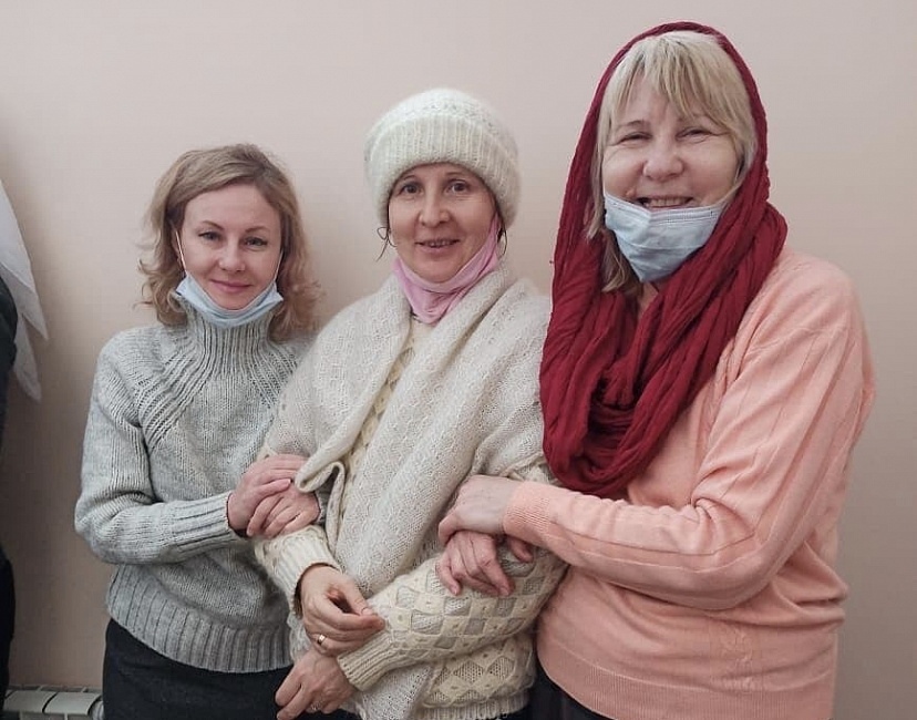 Слева направо: Елена Лосева, Марина Мракина, Валентина Шильникова