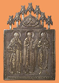 Преподобные Иоанн Лествичник, Иоанн Дамаскин, Алексий, Божий человек.XIX век Преподобные Иоанн Лествичник, Иоанн Дамаскин, Алексий, Божий человек.XIX век