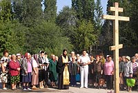 Молебен на месте предполагаемого строительства