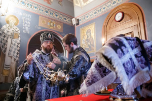 Литургия Преждеосвященных Даров в Свято-Троицком кафедральном соборе Саратова