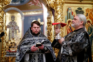 Литургия Преждеосвященных Даров в Свято-Троицком кафедральном соборе Саратова