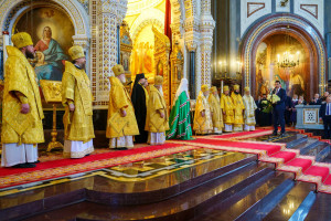 Митрополит Игнатий принял участие в Божественной литургии и торжествах в день тезоименитства Святейшего Патриарха Кирилла