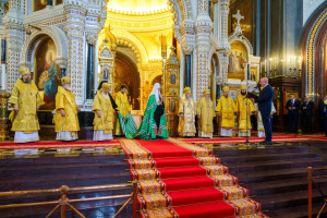 Митрополит Игнатий принял участие в Божественной литургии и торжествах в день тезоименитства Святейшего Патриарха Кирилла