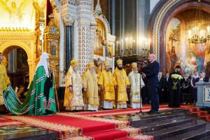 Митрополит Игнатий принял участие в Божественной литургии и торжествах в день тезоименитства Святейшего Патриарха Кирилла