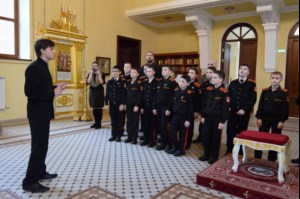 Саратовскую семинарию посетили учащиеся кадетской школы