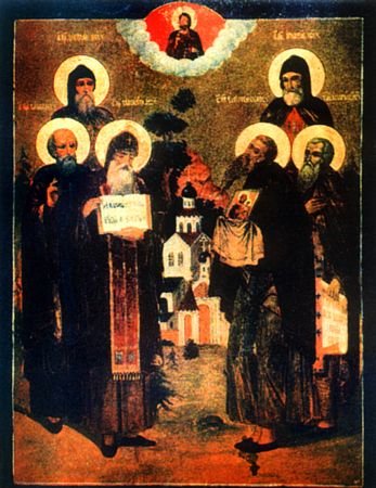 Прпп. Евфросина и ученика его Серапиона, Псковских