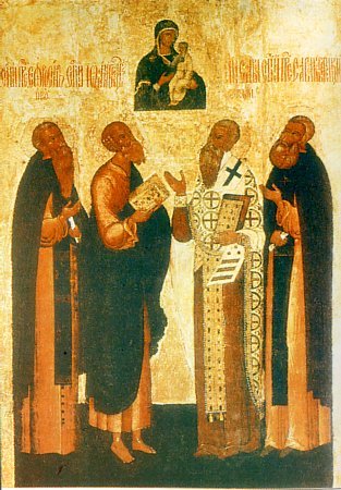 Евфросин Псковский, Иоанн Богослов, Савва арх.Сербский и Савва Крыпецкий