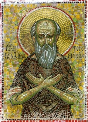 Прав. Максим. А. Пестерев. Мозаика на сев. стене Варницкой Воскресенской церкви. Тотьма. 2004 г.