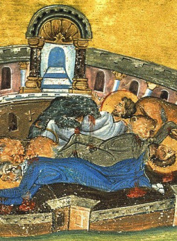 Мчч. Сильвана епископа, Луки диакона и Мокия чтеца
