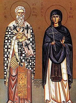 Сщмч. Киприана, мц. Иустины и мч. Феоктиста