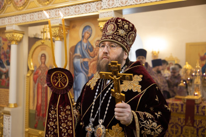 Митрополит Игнатий совершил Божественную литургию в храме Сорока Севастийских мучеников г. Саратова