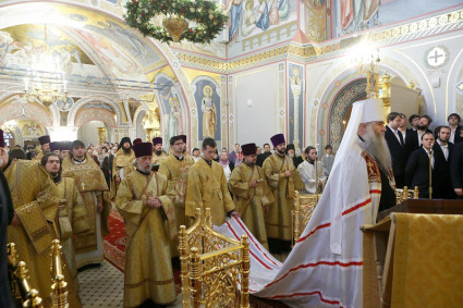 Великое освящение верхнего храма во имя Святой Живоначальной Троицы Свято-Троицкого кафедрального собора города Саратова