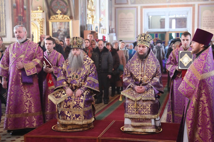 Божественная Литургия в Свято-Троицком кафедральном соборе г. Покровска (Энгельса)