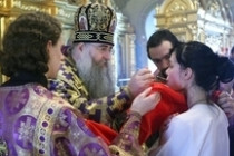 Крещальная Литургия в Свято-Троицком соборе г. Саратова