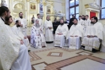Божественная литургия по древнему чину в храме святого апостола и евангелиста Иоанна Богослова при CПДС