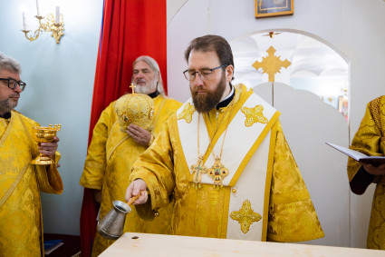 Митрополит Игнатий совершил Великое освящение храма Рождества Христова с. Синенькие и Божественную литургию в новоосвященном храме