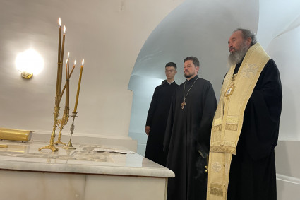 Архиепископ Юстиниан совершил заупокойную литию по архиепископу Александру (Тимофееву)