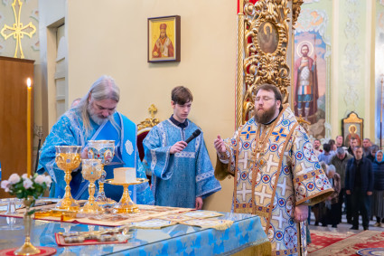 Митрополит Игнатий совершил Божественную литургию в Покровском соборе г. Саратова
