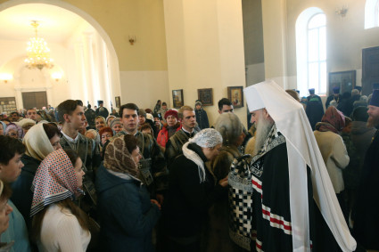 Божественная литургия и вечерня с чином прощения в Свято-Троицком кафедральном соборе г. Вольска