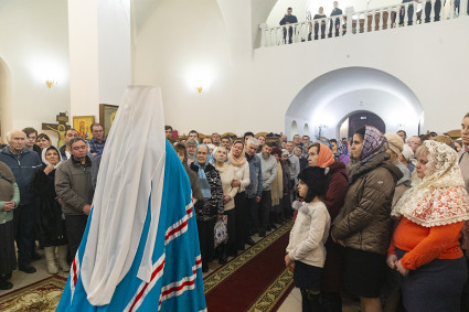 Великое повечерие и утреня в храме Рождества Христова г. Саратова