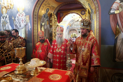 Божественная литургия в Свято-Троицком кафедральном соборе г. Саратова