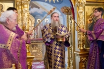 Божественная литургия в Свято-Троицком соборе Саратова