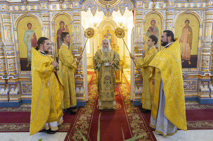 Божественная литургия в Петропавловском храме г. Аткарска