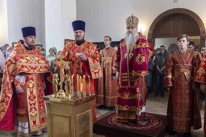 Божественная литургия в храме в честь иконы Божией Матери «Всех скорбящих Радость» г. Саратова