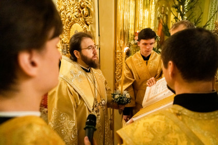 Митрополит Игнатий совершил великую рождественскую вечерню в Покровском соборе г. Саратова
