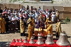 Освящение колоколов храма в честь Вознесения Господня в Усть-Курдюме