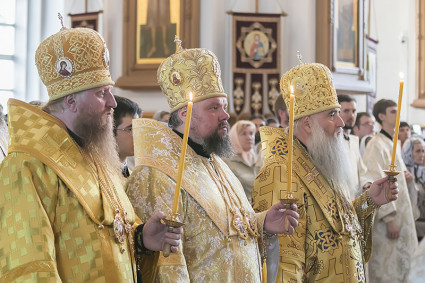 Всенощное бдение в Благовещенском кафедральном соборе г. Воронежа