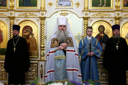 Всенощное бдение в храме в честь Казанской иконы Божией Матери р.п.Татищево