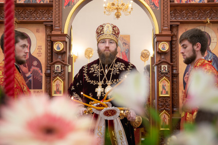 Митрополит Игнатий совершил Божественную литургию в Борисоглебском храме г. Саратова