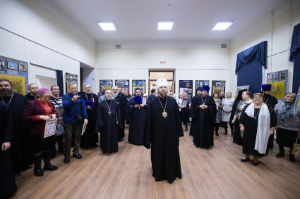 Митрополит Игнатий посетил открытие выставки «Архиепископ Пимен (Хмелевской): эпоха, труды, люди»