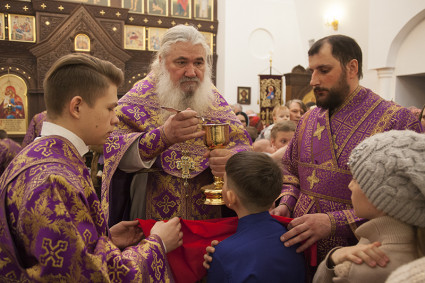 Божественная литургия в храме в честь Рождества Христова г. Балаково