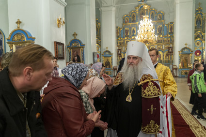 Всенощное бдение в Свято-Сергиевском женском монастыре с. Алексеевка Базарно-Карабулакского района