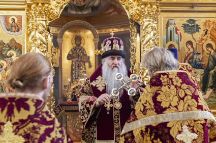 Божественная литургия в Свято-Троицком кафедральном соборе г. Саратова