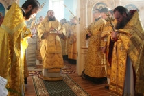Божественная литургия в храме во имя святых бессребреников Космы и Дамиана в с. Казаковка Кузнецкого района