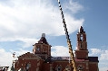 Освящение куполов строящегося храма во имя святых Царственных мучеников п. Дубки
