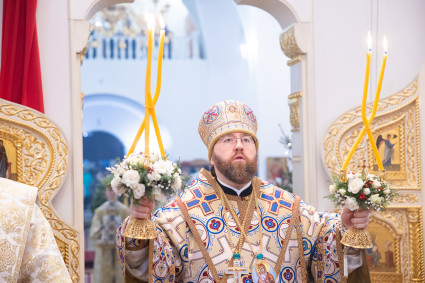 Митрополит Игнатий совершил всенощное бдение в храме в честь Рождества Христова г. Саратова